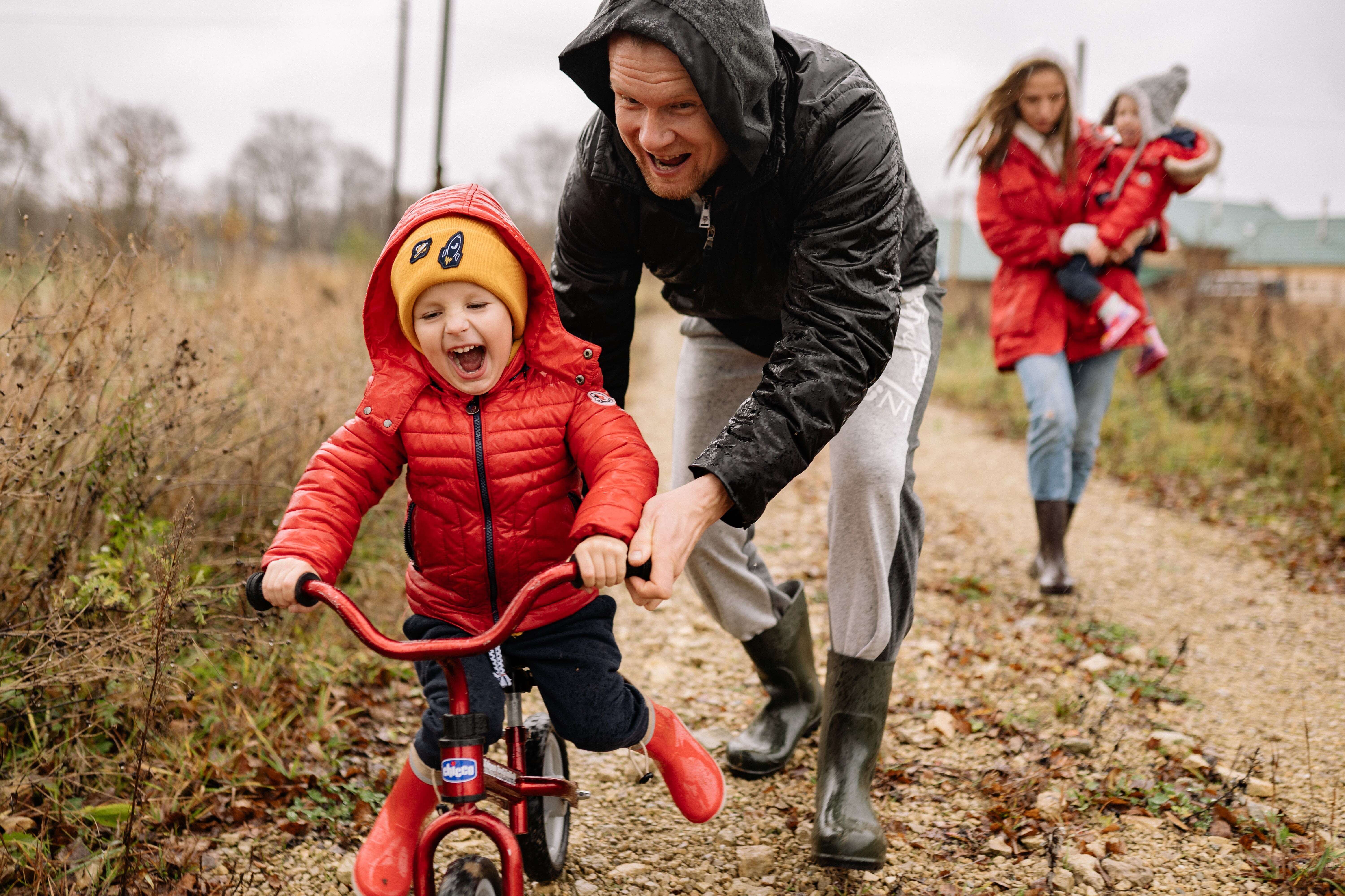 Biking with family